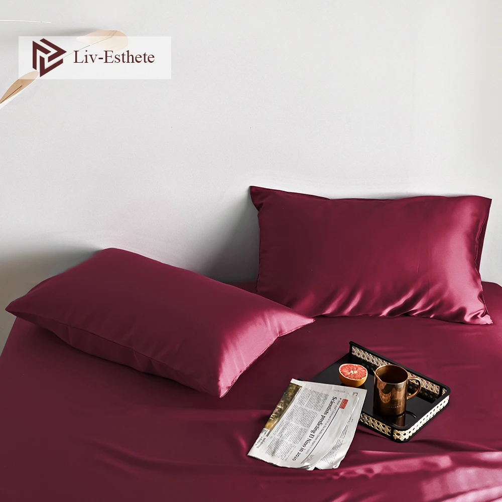 

Liv-Esthete Women Luxury Noble 100% Silk Multicolor Pillowcase Nature 25 Momme Silk Healthy Standard Pillow Case Free Shipping