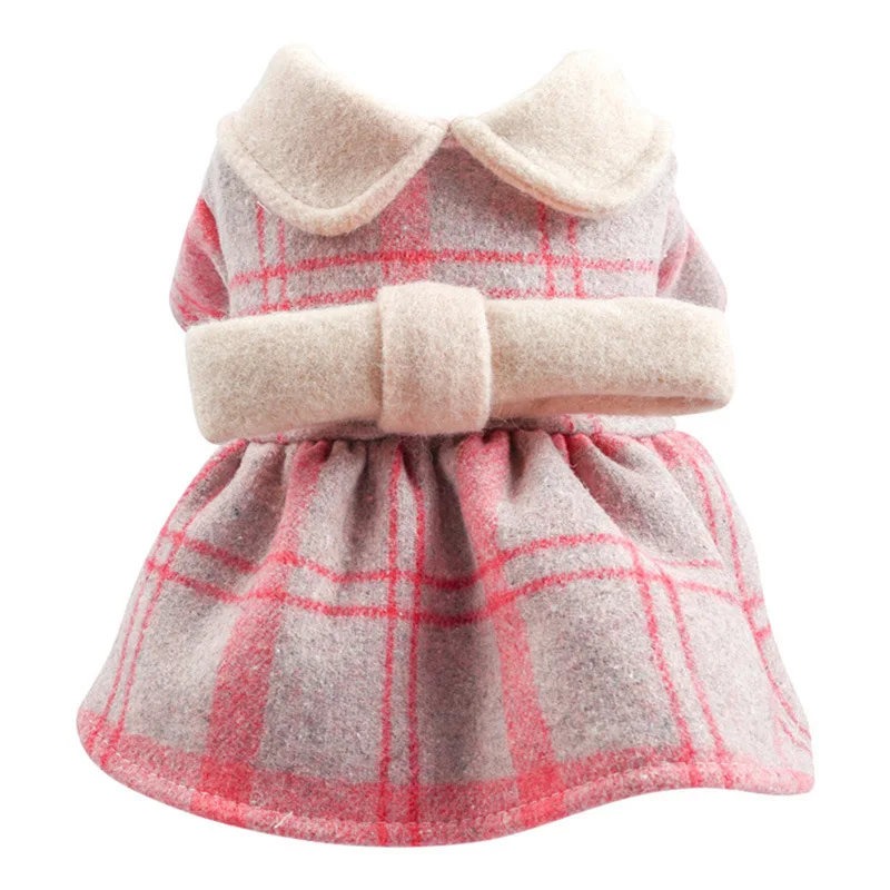 

Dog Clothes Winter Clothes Pet Supplies Clothing Lapel Skirt Puppy Cat Thick Spring and Autumn Dog Clothes for Medium Dogs
