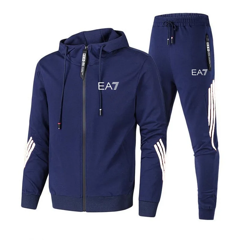 

O-neck large size S-3XL summer cool high-quality sportswear brand new high-quality brand zipper suit 2021 fitness suit