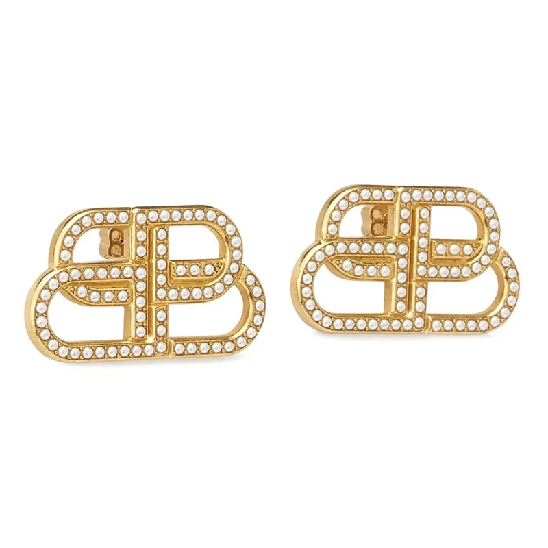 

New European and American jewelry exaggerated simple earrings B letter earrings popular Joker