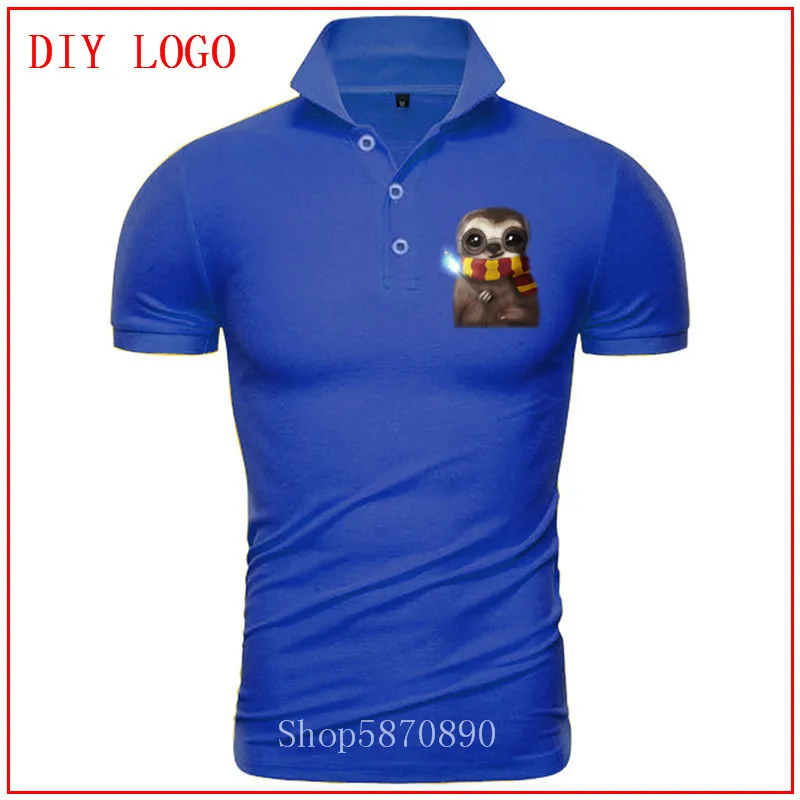 Мужское хлопковое поло с короткими рукавами повседневное в уникальном деловом