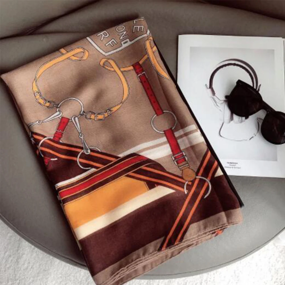 

2021 Fashion Women Winter Scarf Silk PrintWarm Woman'S Accesories Designer Luxury Brand Autumn Spring Ladies Long Large Shawls