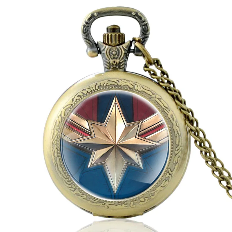 

Vintage Bronze Captain Quartz Pocket Watch Charm Men Women Fashion Necklace Pendants Jewelry Gifts