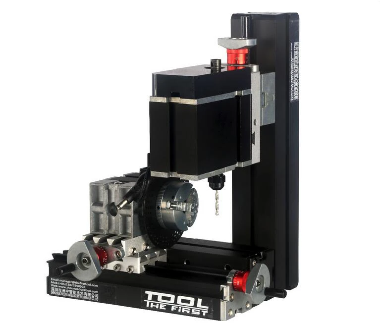 DIY полностью металлический 8 в 1 Мини токарный станок с проволочной пилой для