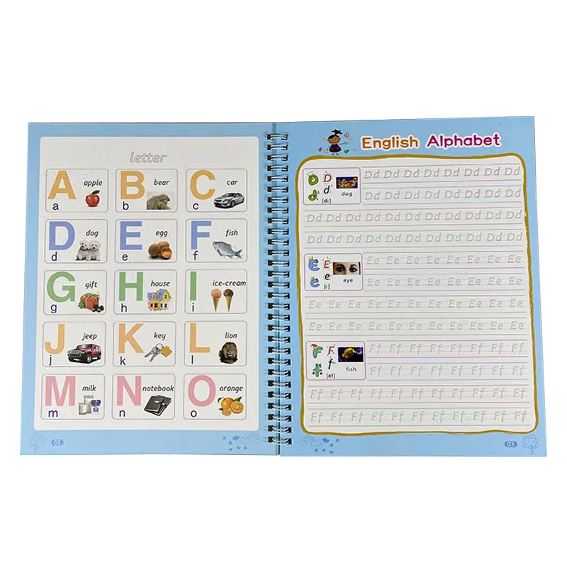 

1 Books Reusable Copybook For Calligraphy Learn Alphabet Painting Arithmetic Math Children Baby Toys Handwriting Practice Books