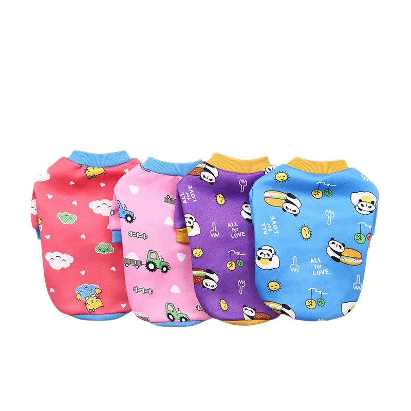 Купить Новинка весна осень зима Xs одежда для собак для маленьких собак свитер для мальчиков и девочек пальто с принтом Тедди костюм наряд для щенко...