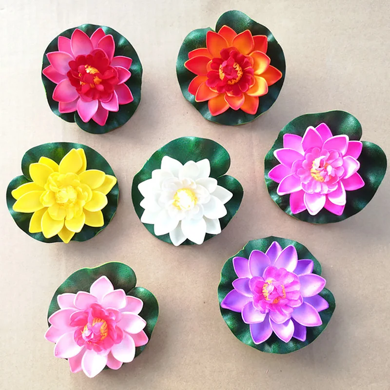 Искусственные лотосы 10/18 см водная Лилия плавающий цветок бассейн пруд