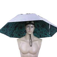 outdoor foldable head umbrella hat anti rain anti uv fishing caps portable travel hiking beach fishing umbrellas hat rain gear