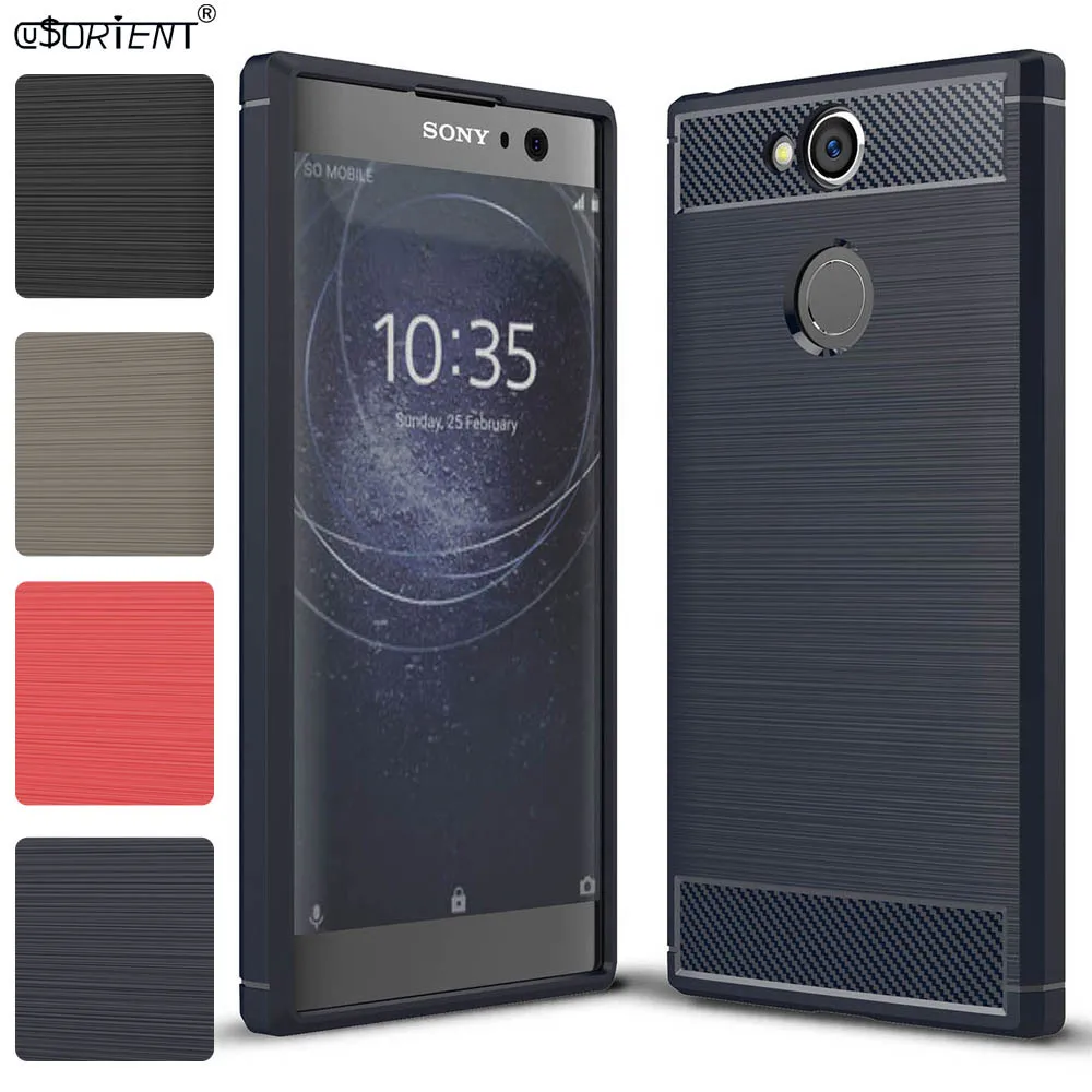 Чехол-бампер для Sony Xperia XA2 из углеродного волокна XperiaXA2 H4113 H4133 H3113 H3123 H3133 Мягкий