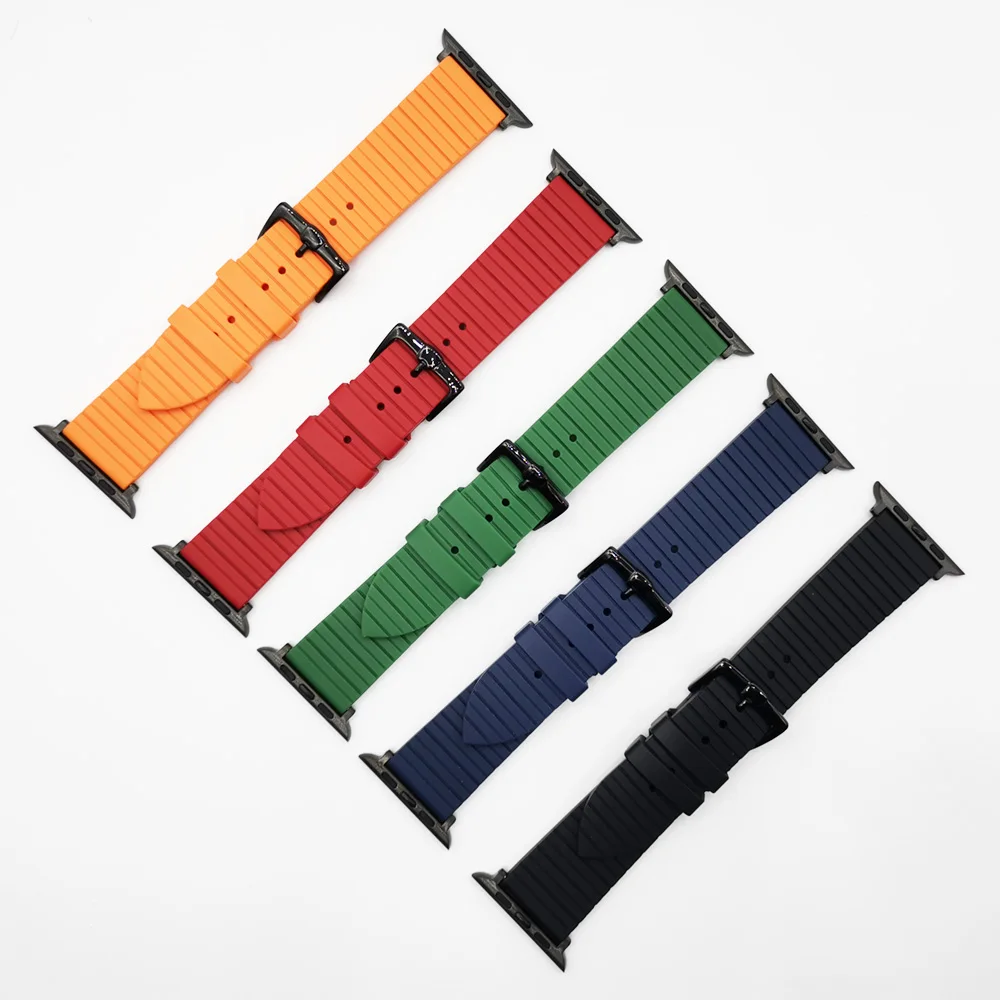 3D полоса спортивный силиконовый ремешок для Apple Watch 42 мм 38 iwatch 44 40 браслет часов 6 5 4