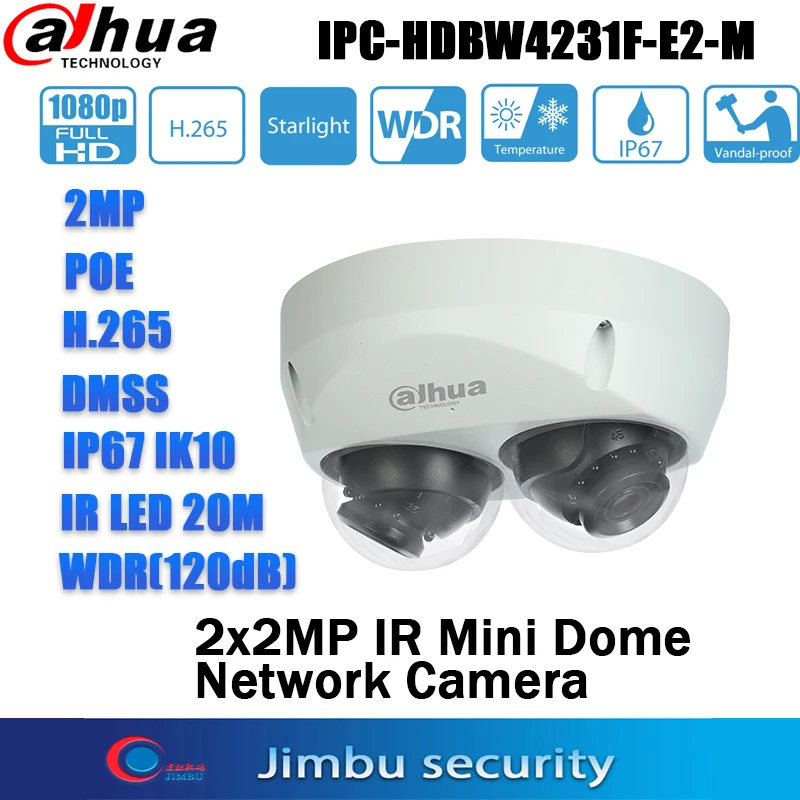 

Двойная IP-камера видеонаблюдения Dahua, 2 МП, с разными датчиками, 1080P, умная Видеосистема, бесплатная доставка
