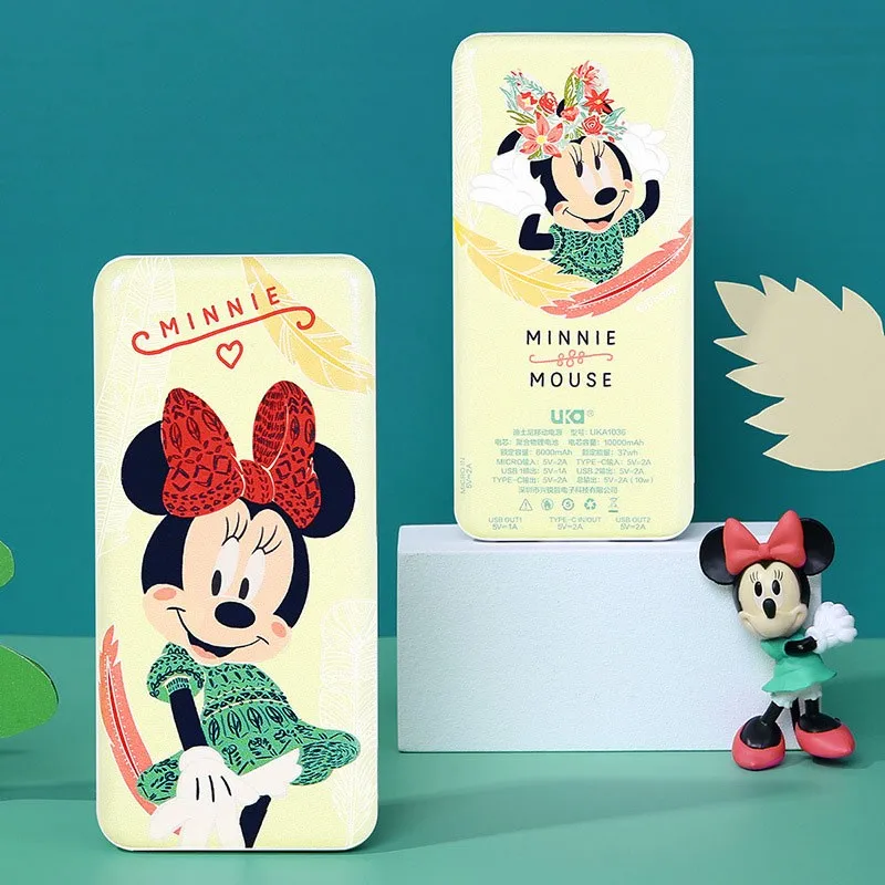 

Disney 10000Mah High-Capacity Power Bank with Power Indicator Three Ports Output Safety Protection Disney Power Bank