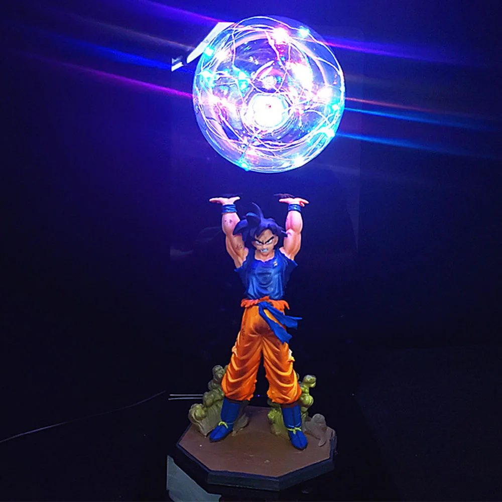 Dragon Ball Z Ultra Instinct Son Goku Action Figures DIY Lamp  Figure DBZ Strength Bombs  LED Bedroom Decorative Collection Toys