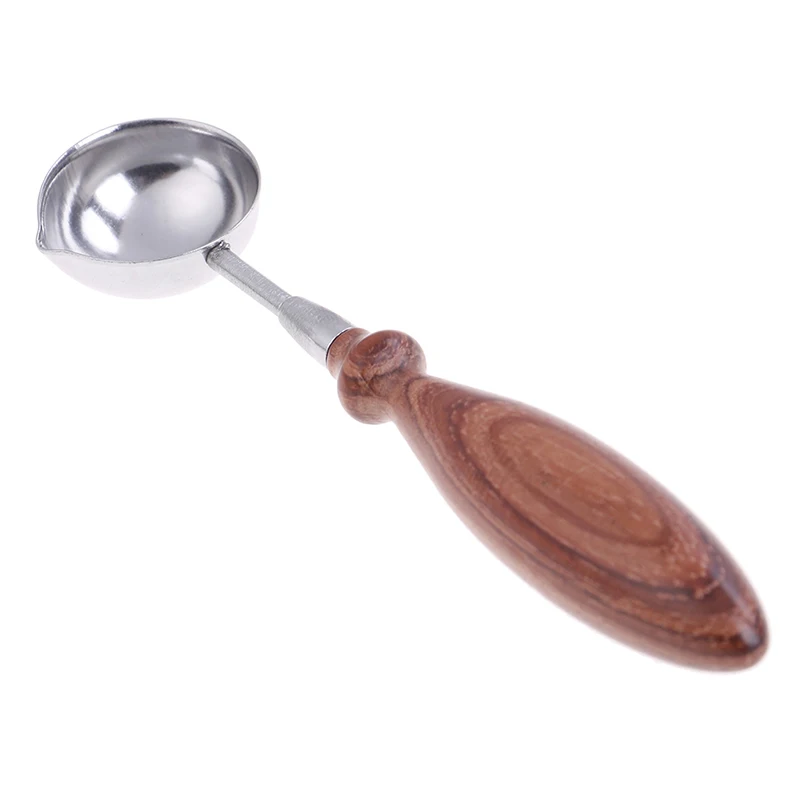 Wood Handle Retro Wax Stamping Spoons Sealing Melting Spoon For Scrapbooking Invitation Cards Decorative Stamps Craft | Дом и сад