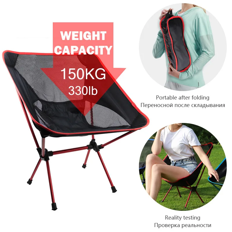 Satılık Ayrılabilir Taşınabilir Katlanır Ay Sandalye Kamp Açık Sandalyeler Plaj Balıkçılık Sandalye Ultralight Bahçe Yürüyüş Piknik Koltuk Mobilya