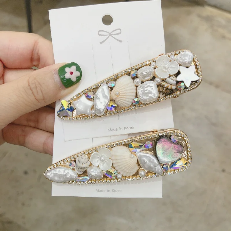 Летняя Морская ракушка заколка для волос женщин звезда шпилька белый гребешок