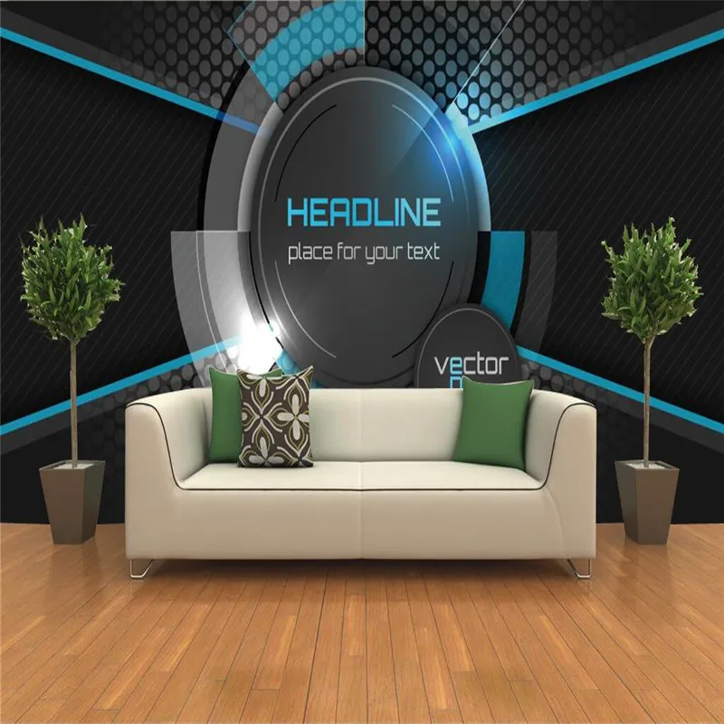 Modern Technology Sense Mural IT Enterprise Office Industrial Decor Wallpaper 3D Internet Cafe E-sports Background Wall Paper |