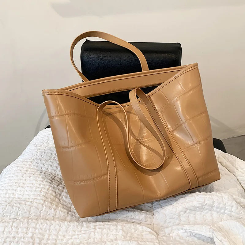 

Large Capacity Handbag Purses Women's Shoulder Bag 2021 Fashion Patten Ladies Big Casual Totes for Work