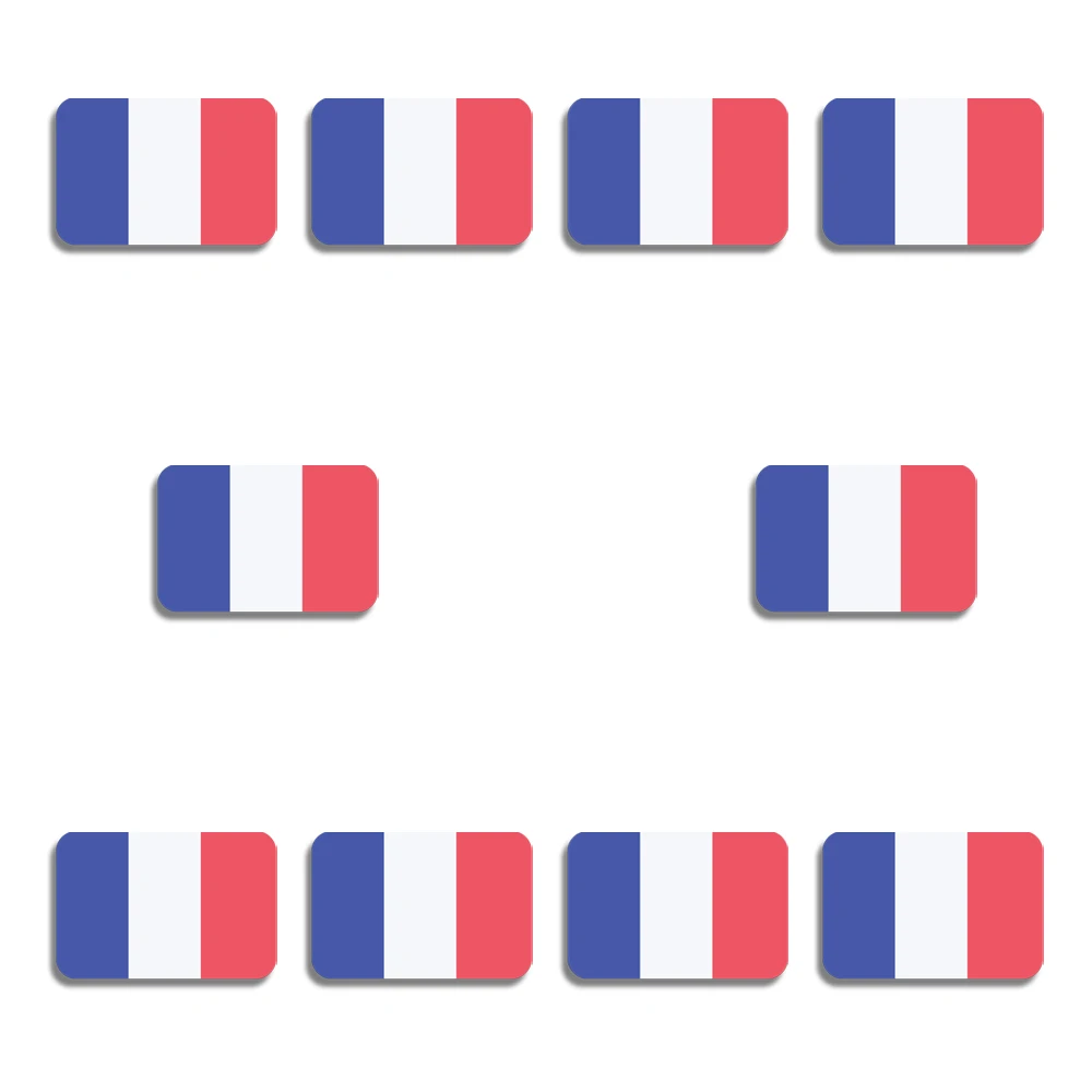 

10Pcs/Lot French Flag Acrylic Brooch Vintage Lapel Pin For Backpacks Coat Shirt Hat Accessories Patriotism France Badge