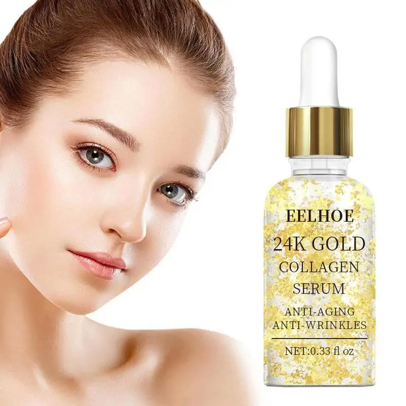 

24K Gold Tense Moisture Essence Pure Hyaluronic Acid Care Gold Acid Skin Essence Liquid Nicotinamide Serum Anti