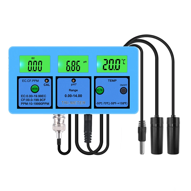 Многопараметрический тестер 5 в 1 PH EC CF TDS(PPM) измеритель температуры сменный зонд