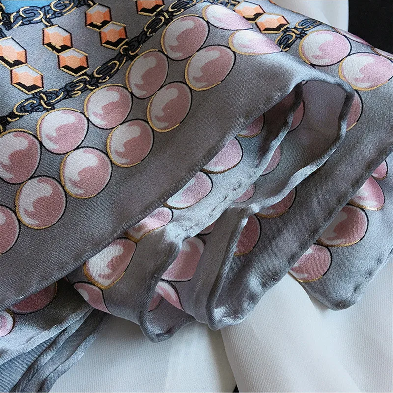 Женский квадратный шарф из натурального шелка 100% см |