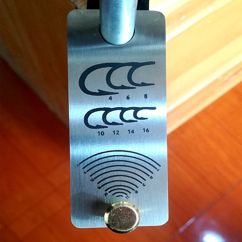 KKWEZVA 1 PC Portable Metal Fly tying Hackle Gauge Fish Measuring Tool Fishing Tackle Accessories Fly making tool measuring tape