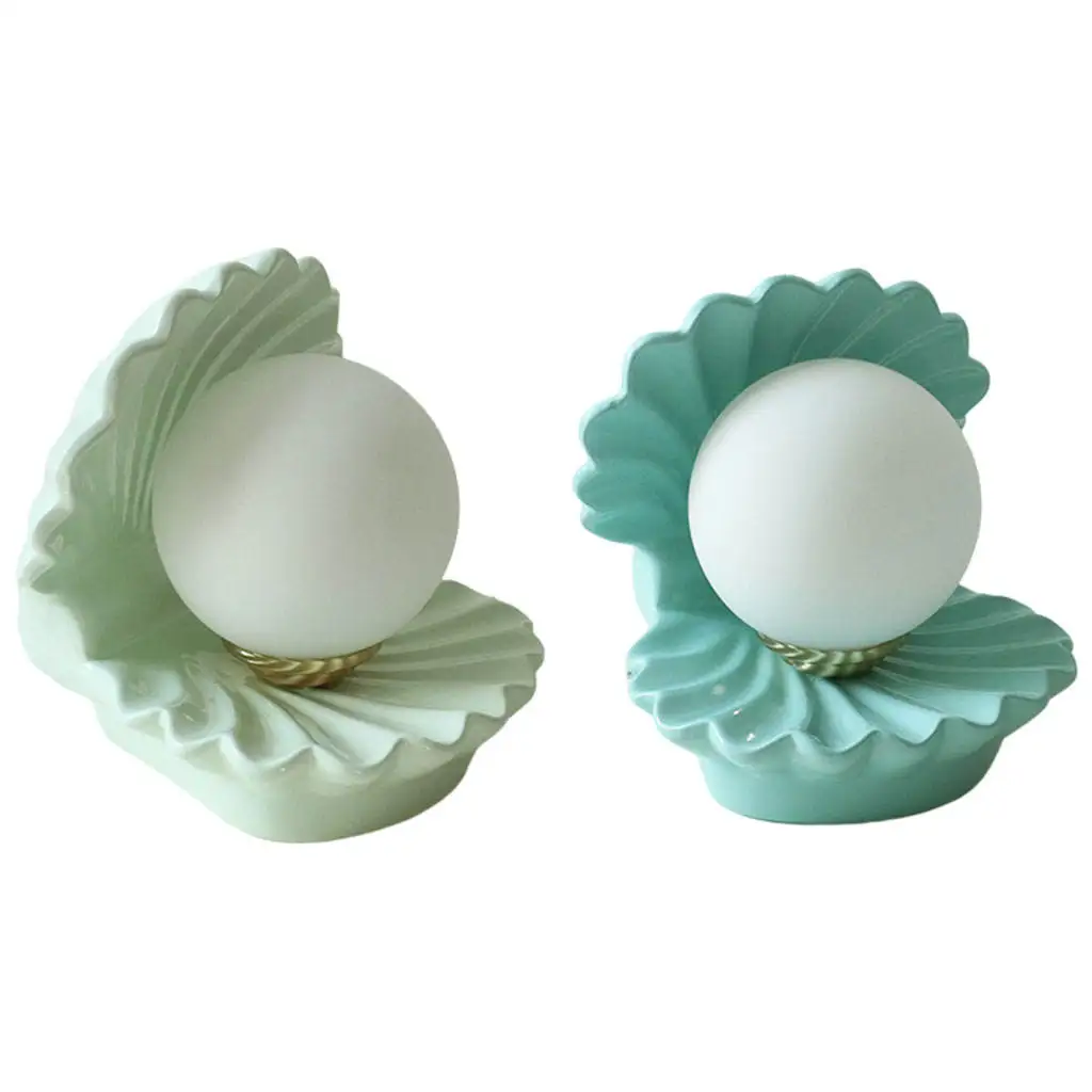 

Shell Pearl NightStand Lamp Home Decoration USB Ornament for Desktop Nursery Room