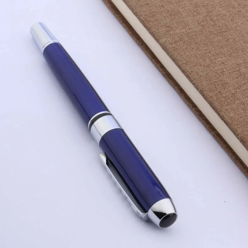 Офисная школа JINHAO 250 новая синяя серебристая металлическая шариковая ручка |