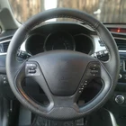 DIY пользовательский Руль управления Крышка для Kia K3 2013 K2 Рио 2015 2016 Kia Ceed Cee 'd 2012-2017 Cerato Кожаная оплетка рулевого колеса