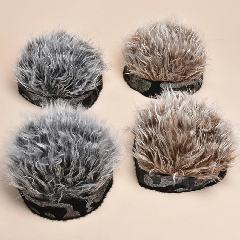 Новая мужская шапочка с поддельными волосами забавные короткие шапки для волос