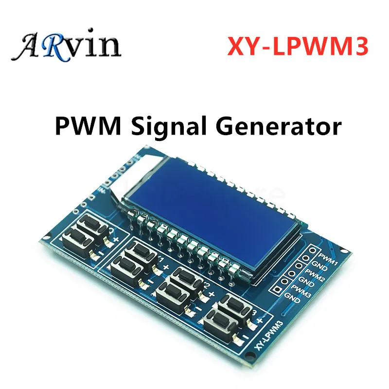 

Генератор сигналов ШИМ импульсный 3-канальный рабочий цикл частоты Регулируемый Модуль с ЖК-дисплеем 1 Гц-150 кГц 3,3 в-30 в модуль платы ШИМ