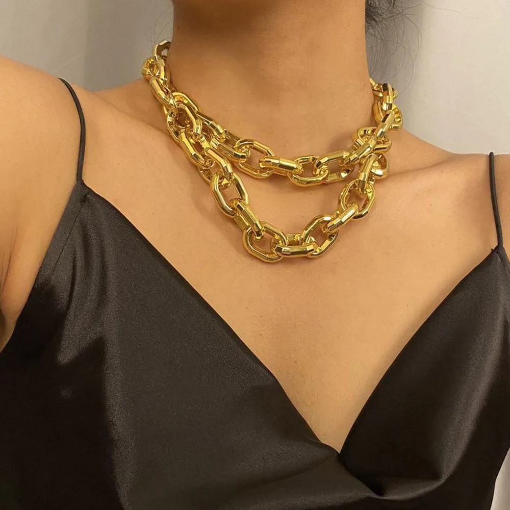 Богемный этнический стиль акрил толстый цепочка короткое ожерелье 2020 модные и