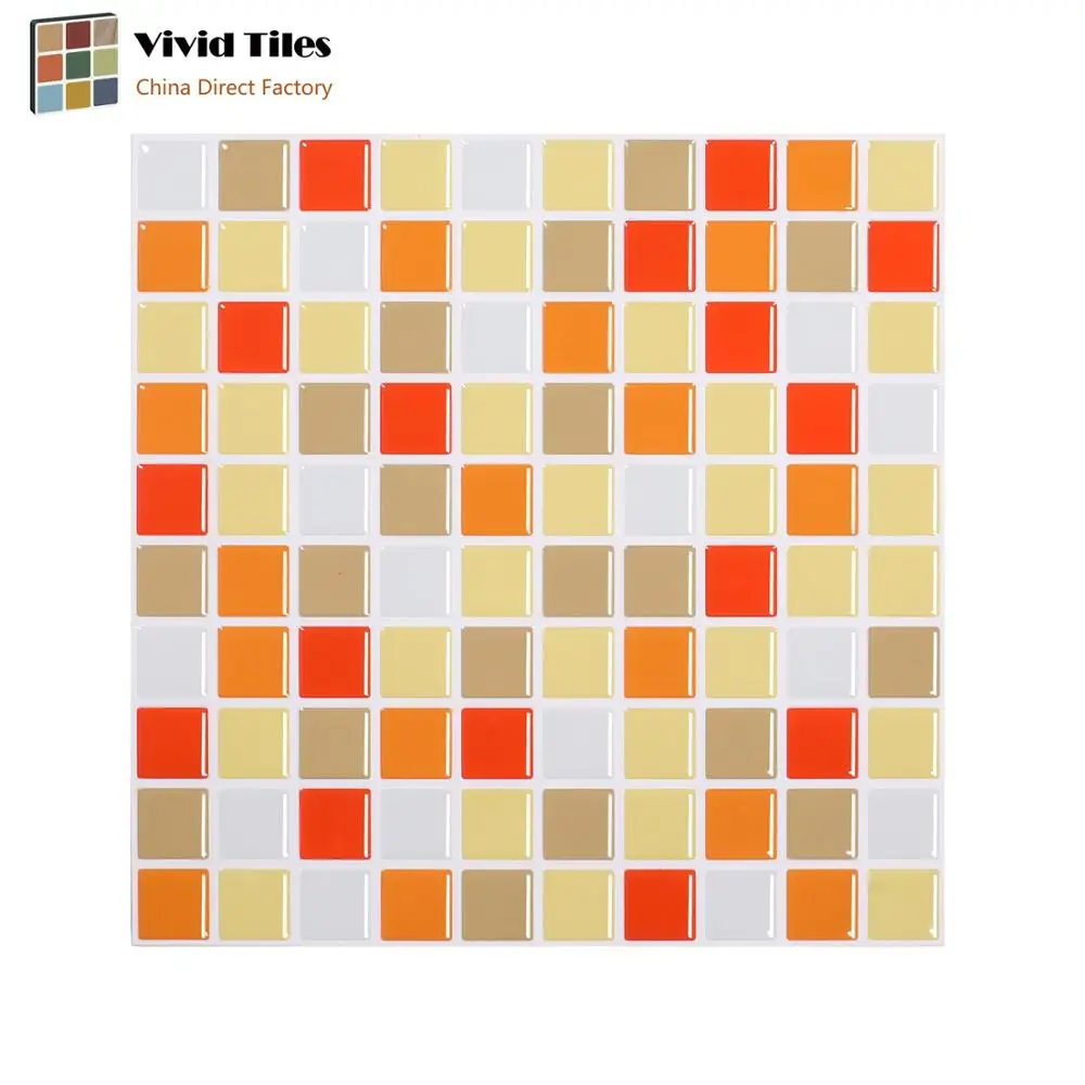 Vividtiles самоклеющиеся оранжевые водонепроницаемые виниловые обои 3D пилинг и палка