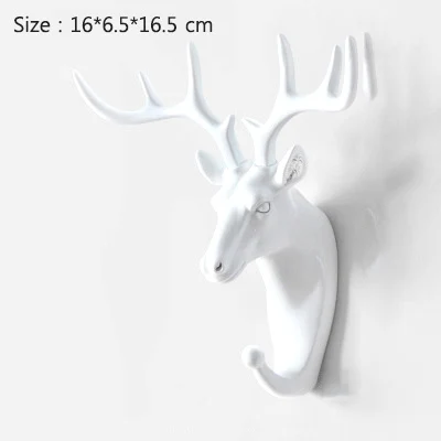 Deer-White Strongwell, скандинавские крючки в виде животных, американский подвесной крючок, держатель, вешалки для ключей, крепкие бесшовные крючки для украшения дома - Цвет: Deer-White