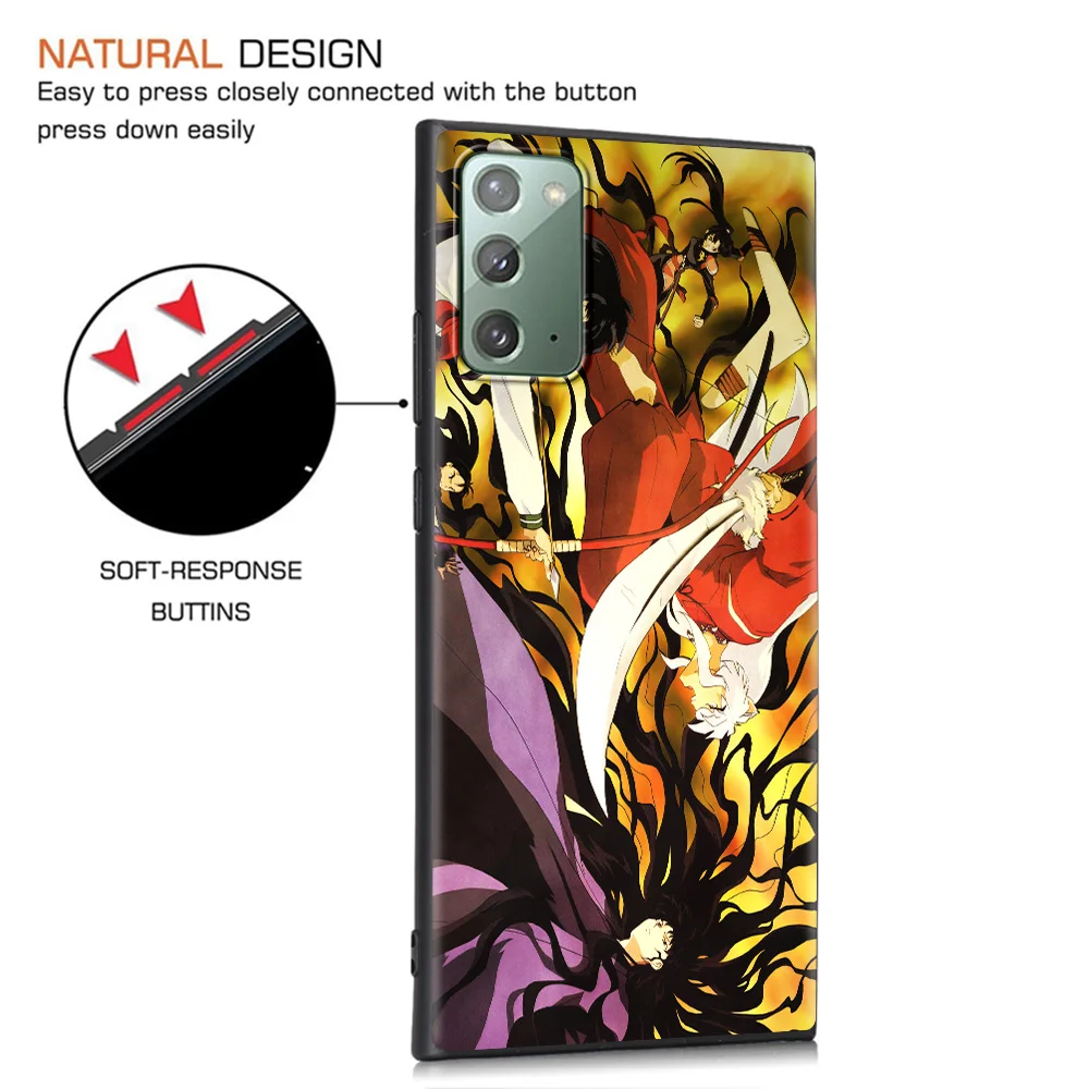 

Inuyasha Phone Shell For Samsung Note 20 Ultra 10 9 8 Lite Plus F41 M31 Prime M51 M31 M30s M21 M11 M01 Silicone Fundas