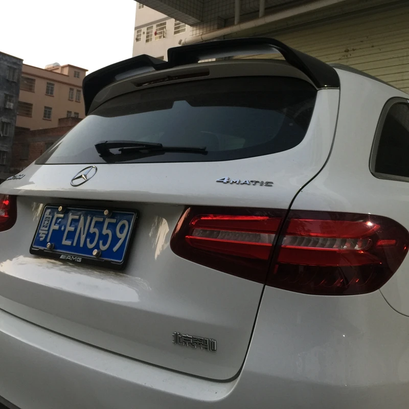 W253 GLC углеродное волокно глянцевый черный Автомобильный спойлер для заднего