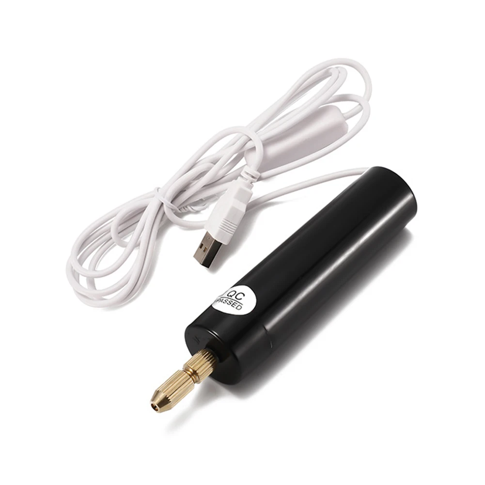 

Мини Портативная ручная электрическая дрель с питанием от USB, вращающаяся дрель, набор прочных и долговечных 3-х спиральных сверл для металл...