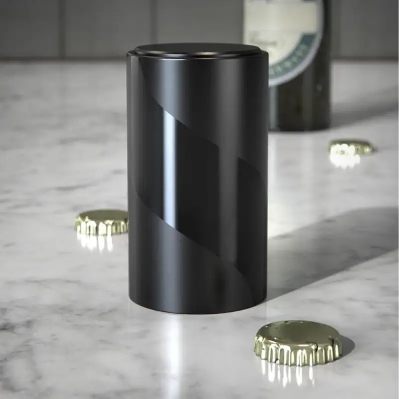 

Stainless Steel Beer Bottle Opener Magnetic Automatic Press Lid Opener Creative Kitchen Tool Accessories Portable Bar Gadgets