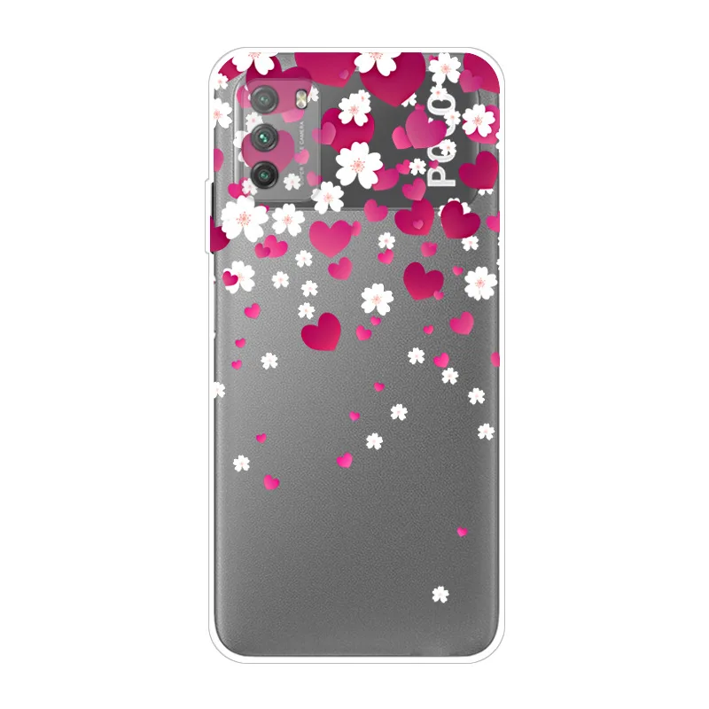 For Coque POCO M3 Case Transparent Soft TPU silicon Phone Cover For Xiaomi Poco M3 Pro 5G Case PocoX4 M4 Pro 5G Clear Funda Bag