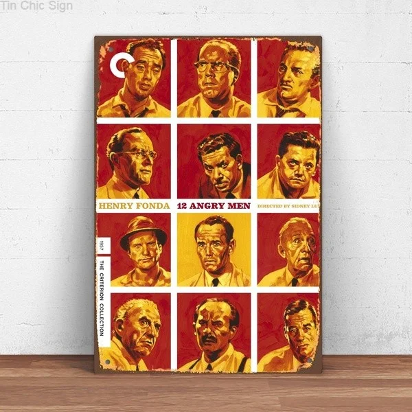 

12 Angry Men 50s Movie Vintage Metal Tin Sign Pin Up Metal Sign Metal Decor Wall Sign Wall Decor (20cmx30cm) HIC81