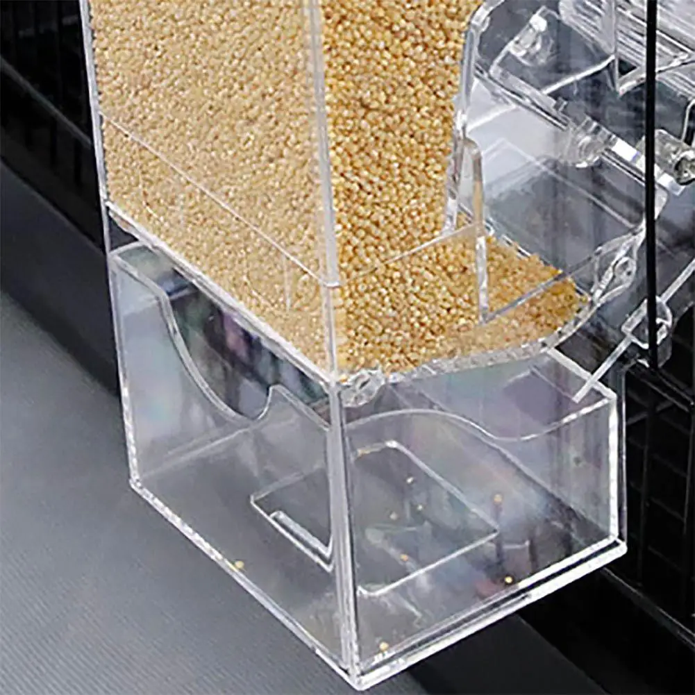 Yfashion Transparent Automatic Feeder for Mini Pet Birds Myna Parrots