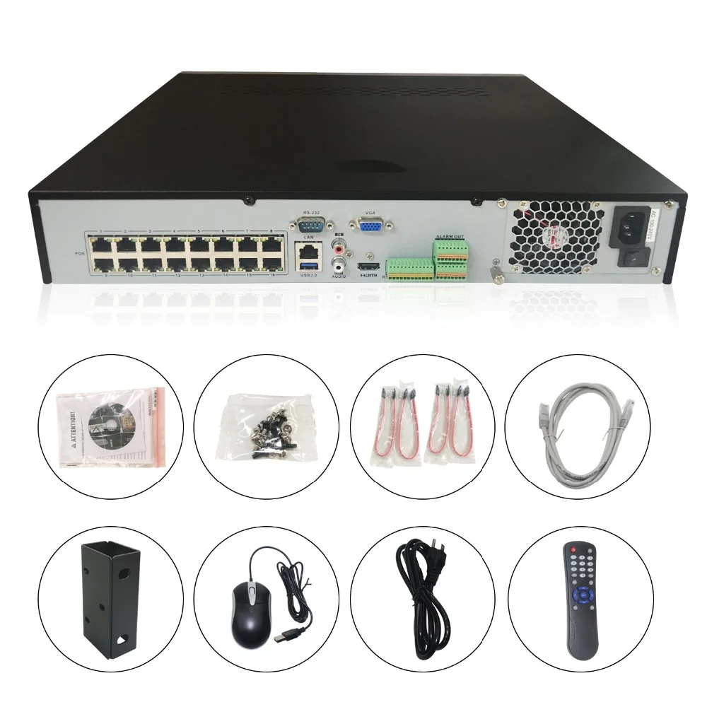 Сетевой видеорегистратор UniLook Max 12MP 32CH POE NVR H.265 + ONVIF до 32 ТБ Hikvision OEM DS 7732NI I4/16P Suppot