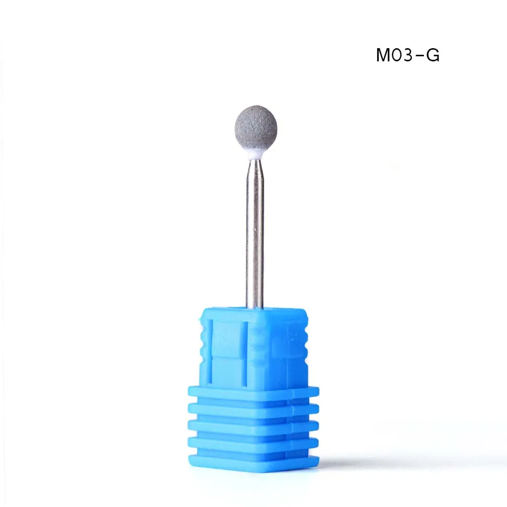 M03-G 1 шт. фрезы для ногтей сверло для ногтей резиновое Силиконовое керамическое полировочное пилки инструменты для электрического маникюра педикюра машина LA065-1 - Цвет: M03-G