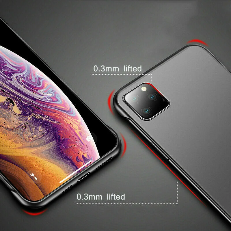 Ultra Thin Frameless Case Transparent Matte Phone Cover for iPhone 11 Pro Max VH99 | Мобильные телефоны и аксессуары