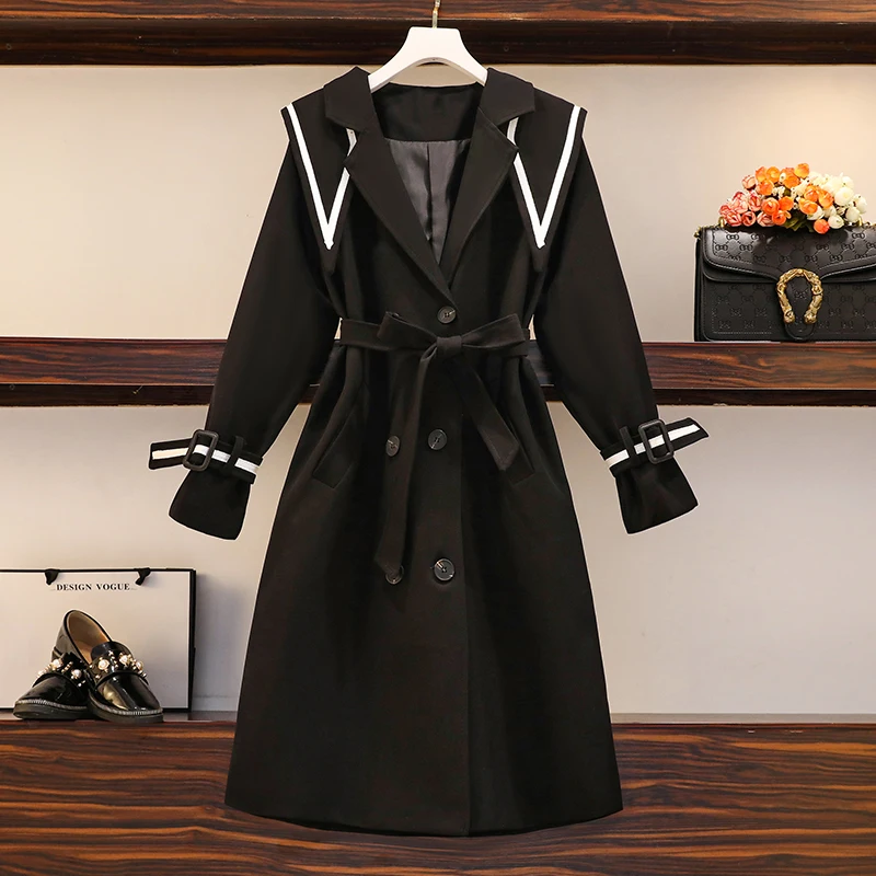 

Korean Style Trench Coat For Women Double Breasted Overcoat Roupas Femininas Woman Fashion Ropa Mujer Chaquetas Para Mujer