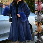 Женское длинное пальто из искусственного меха, зима 2021, модные теплые меховые пальто, однотонная куртка из кроличьего меха, пушистая безопасная искусственная кожа