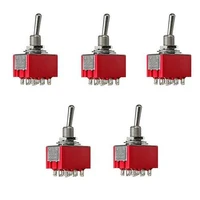 10pcs 9 pin mini toggle switch 3pdt on onon off on 2a250v5a125vac mts 302 mts 303