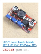 1 шт. LM2596 светодиодный драйвер DC-DC понижающий регулируемый CC/CV модуль питания