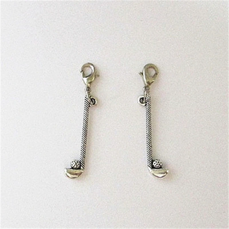Charm For Golfer Keyring Link Bracelet, Golf Charm, Jewelry Findings